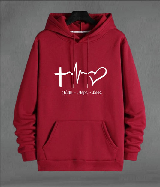 Hoodie Corazón Electro Vino