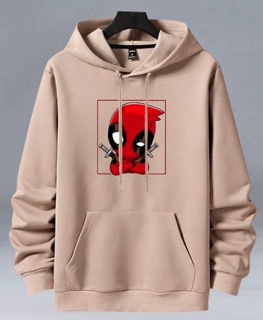 Hoodie Beige con Diseño de Dead Pool